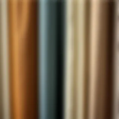 Variety of Fabric Textures for 22 Inch Curtains Close-up of various fabric textures suitable for 22 inch curtains
