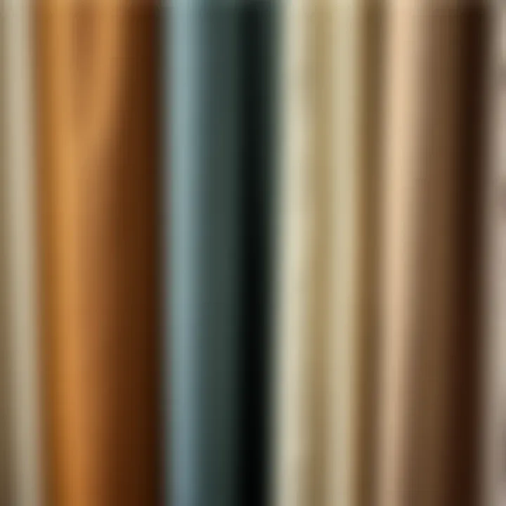 Variety of Fabric Textures for 22 Inch Curtains Close-up of various fabric textures suitable for 22 inch curtains