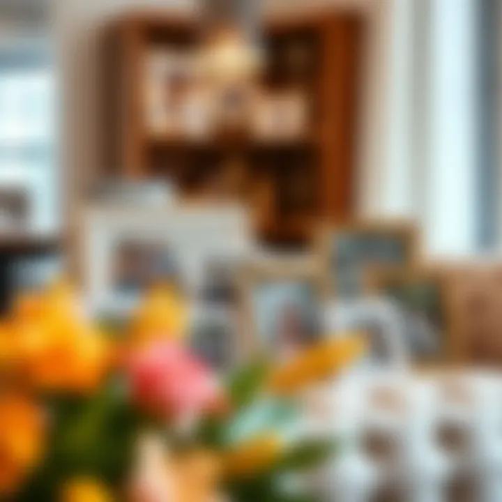 Elegant Arrangement of Multi Photo Frames Elegant arrangement of multi photo frames showcasing family memories