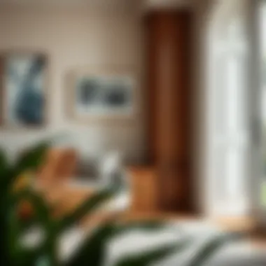 Custom-built bench file cabinet blending with interior decor