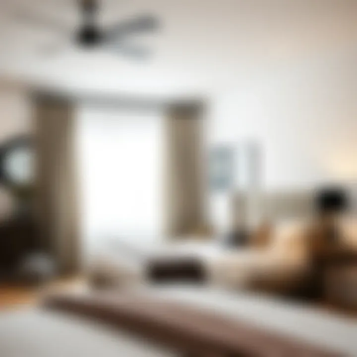 Installing Black Curtain Poles in Style Installation of a black curtain pole in a stylish bedroom