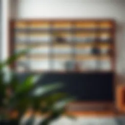 Elegant cabinet bookcase showcasing contemporary design