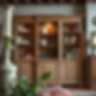 Rustic Cabinet Bookcase with Traditional Appeal Rustic cabinet bookcase integrating traditional materials