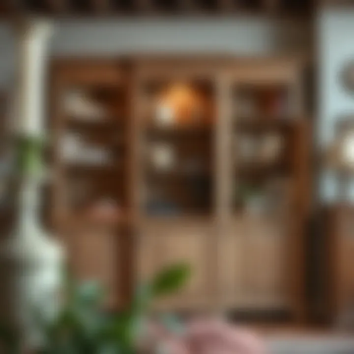 Rustic Cabinet Bookcase with Traditional Appeal Rustic cabinet bookcase integrating traditional materials