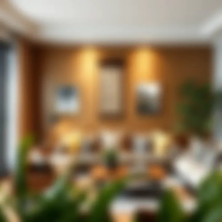 Charming growth chart wall hanging in a family room setting