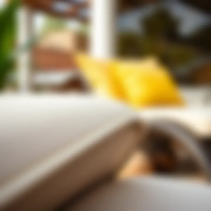 Close-up of eco-friendly poly material used in lounge chairs