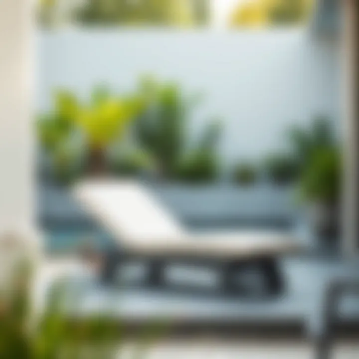 Stylish poly chaise lounge in a modern garden setting