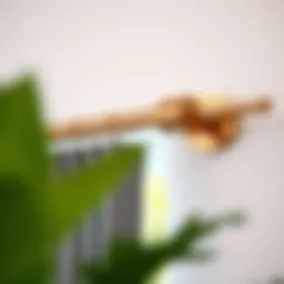 Elegant side mount curtain rod showcasing a modern design