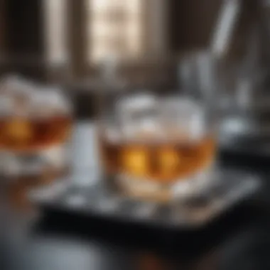 Elegant silicone whiskey ice cube tray with unique design