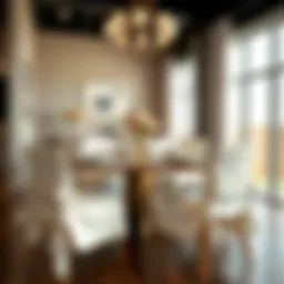 Elegant white chair pads with ties enhancing a modern dining setup