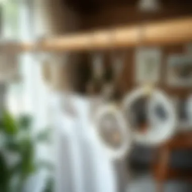 Creative Installation Ideas for Curtain Rings Creative installation idea showcasing white wooden curtain rings with clips in a unique decorative arrangement