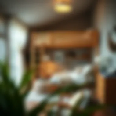 Aesthetic Loft Bed Arrangement A cozy loft bed surrounded by aesthetic decor