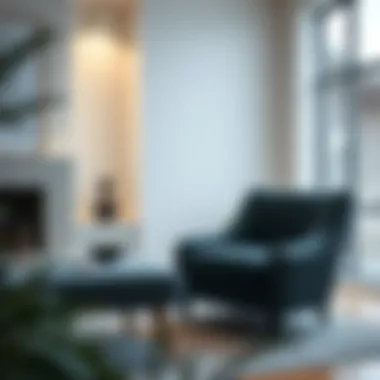 Elegant Wingback Armchair in Modern Space Elegant wingback armchair in a modern living room setting