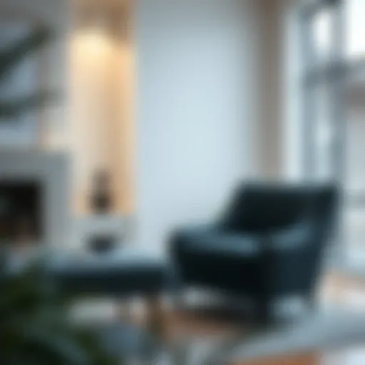 Elegant Wingback Armchair in Modern Space Elegant wingback armchair in a modern living room setting