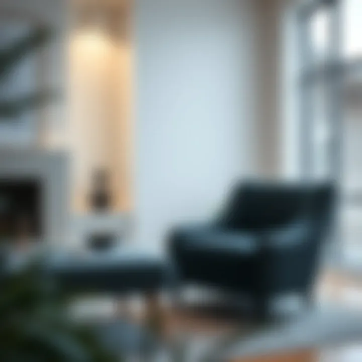 Elegant Wingback Armchair in Modern Space Elegant wingback armchair in a modern living room setting