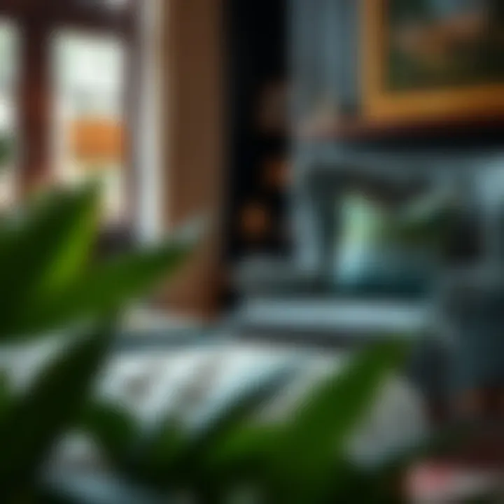 Stylish Ottoman with Wingback Armchair Stylish ottoman paired with a wingback armchair