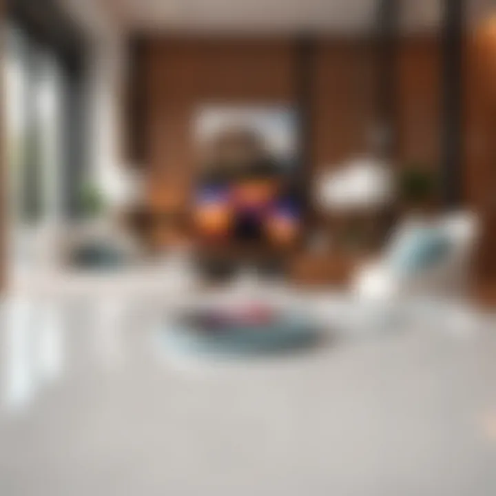 Aesthetic integration of a charging pad in a contemporary living space