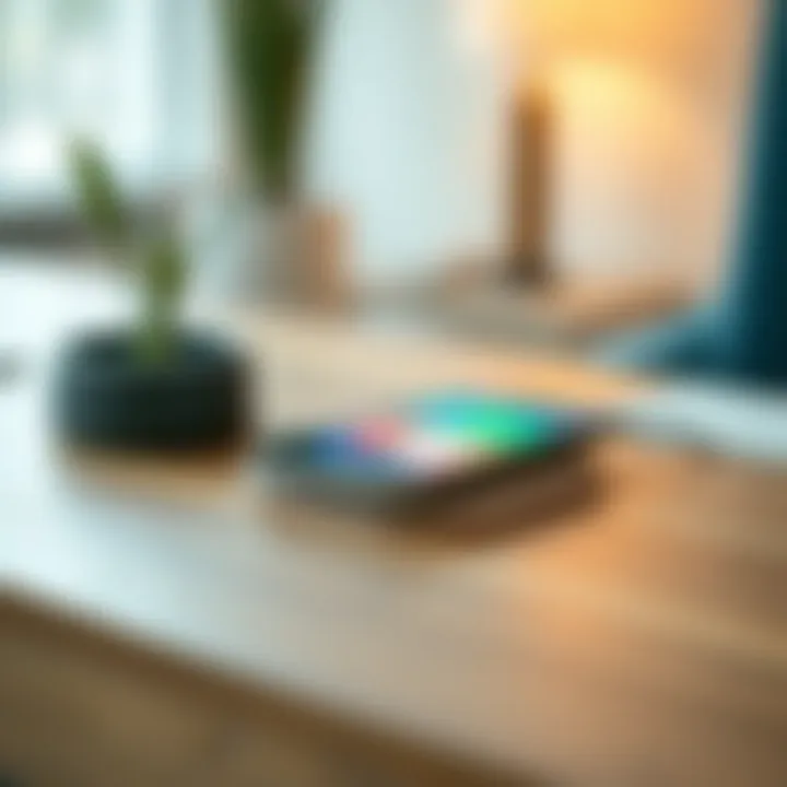 Eco-friendly materials used in a stylish charging pad