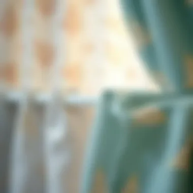 Close-up of luxurious fabric samples for curtains