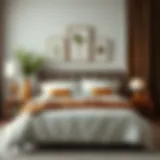 Cozy used bed setup in a stylish bedroom