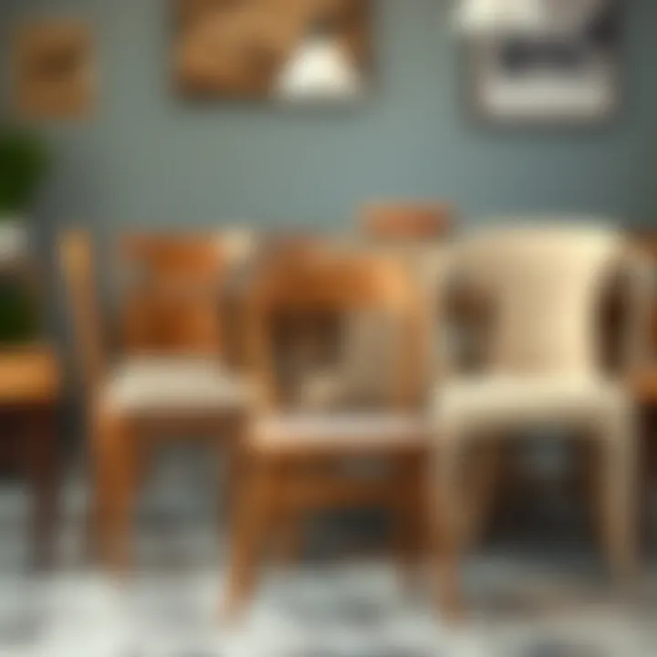 Diverse Styles of Used Dining Chairs A variety of used dining chairs showcasing different styles and materials