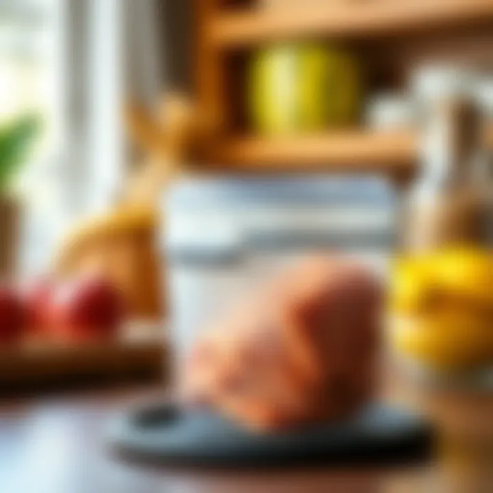 Airtight Seal Innovation A close-up of a Lock Lock container highlighting the airtight sealing mechanism