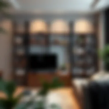 Elegant 38 inch wide bookshelf showcasing its modern design