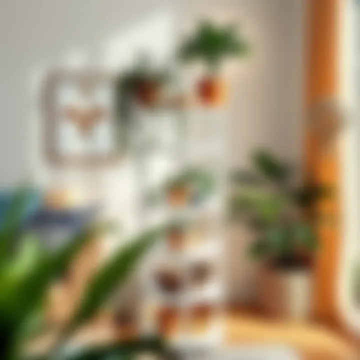 Creative DIY Decor with Customized Plant Stand DIY project showcasing a customized white plant stand with decorations