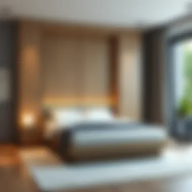 Elegant vertical mount frameless Murphy bed showcasing modern design.