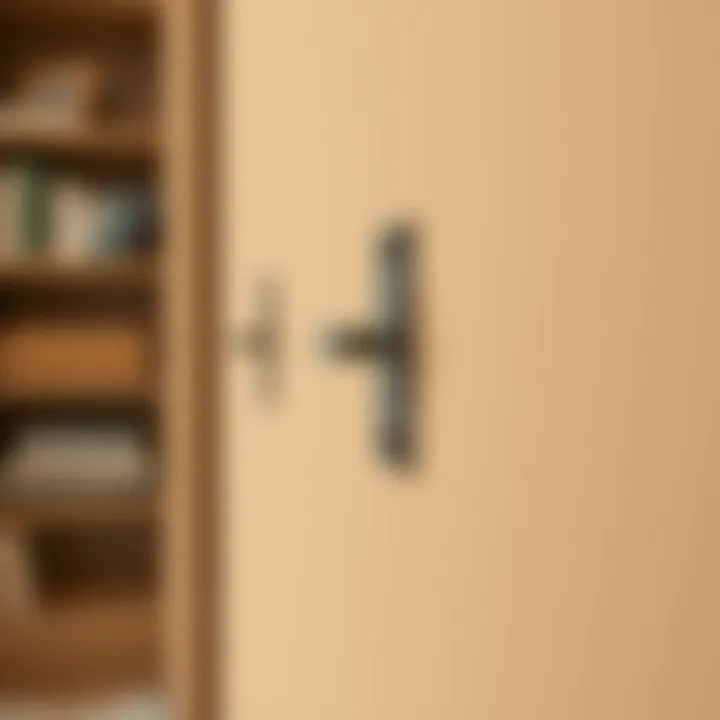 Detailed view of the hardware components used in frameless Murphy beds.