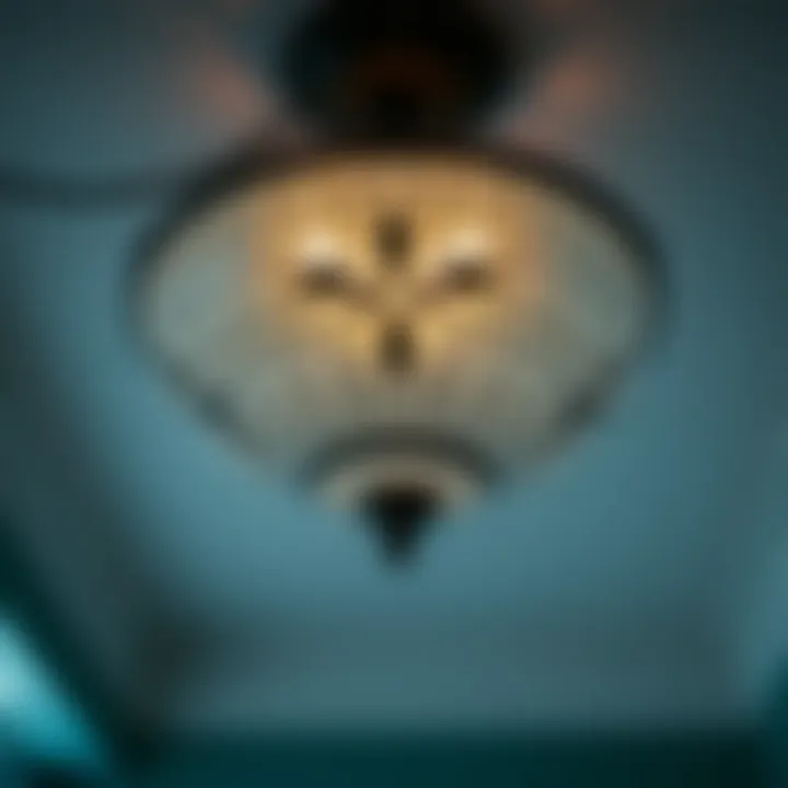 Intricate Patterns in Vintage Glass Ceiling Light Shades Elegant vintage glass ceiling light shade showcasing intricate patterns