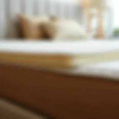 Comfort and Support of Waffle Mattress Toppers Side view of a waffle mattress topper on a bed, illustrating comfort and support