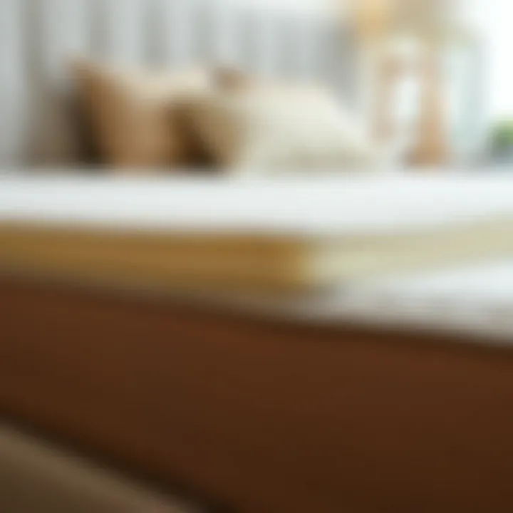 Comfort and Support of Waffle Mattress Toppers Side view of a waffle mattress topper on a bed, illustrating comfort and support