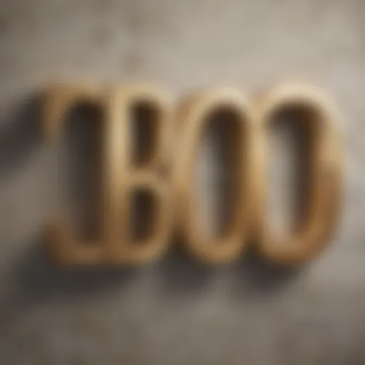 Elegant typography on a vintage wall