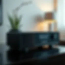 Sleek modern Bluetooth stereo system with elegant design