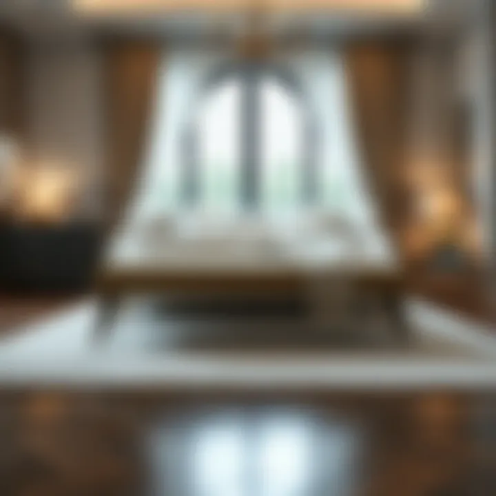 Elegant Upholstered Bench in Modern Bedroom Elegant upholstered bench in a modern bedroom setting