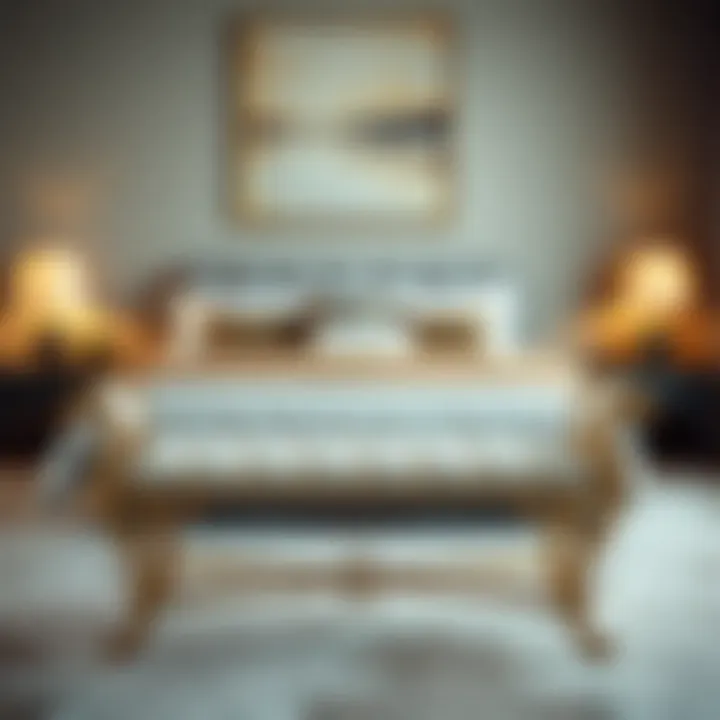 Stylish Bench with Intricate Design Stylish bench with intricate design enhancing bedroom decor