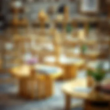 Diverse Styles of Gold Coffee Tables Collection of various gold coffee table styles displayed together