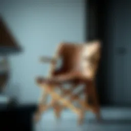 Diverse materials used in folding chair construction