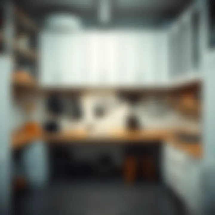 Customized cabinet layout for an organized workspace