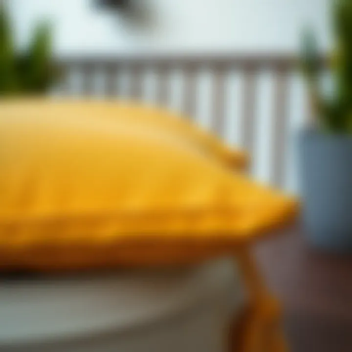 Fabric Texture of Gold Chair Cushions Close-up of the fabric texture of gold chair cushions