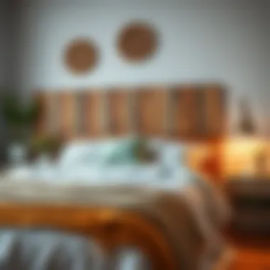 DIY Reclaimed Material Headboard DIY headboard made from reclaimed materials showcasing creativity.