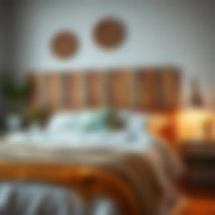 DIY Reclaimed Material Headboard DIY headboard made from reclaimed materials showcasing creativity.