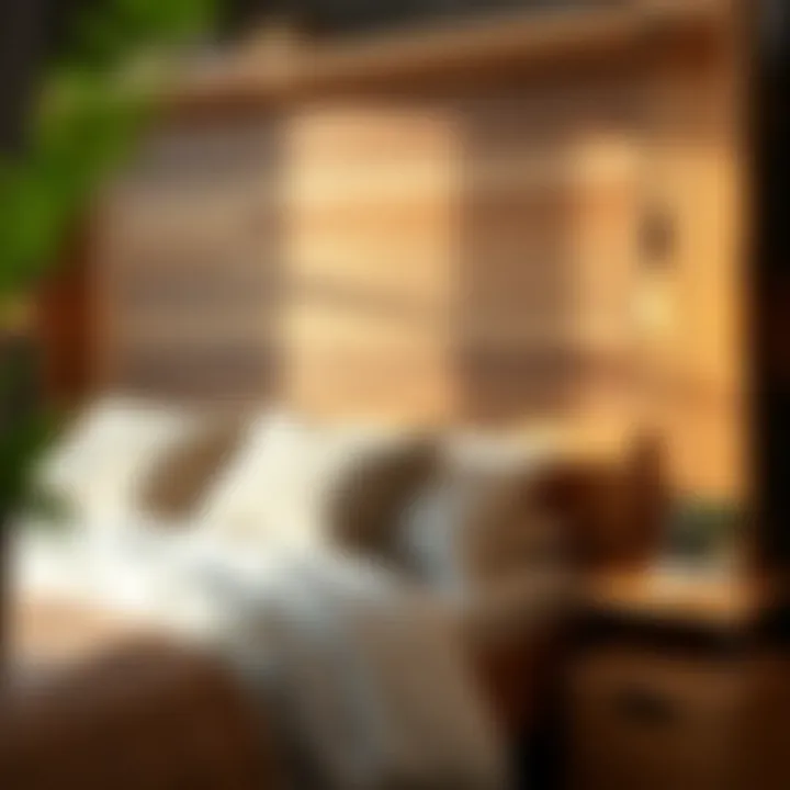 Rustic Wooden Headboard Rustic wooden headboard with a charming farmhouse vibe.