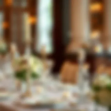 Elegant candlesticks enhancing a wedding table setting