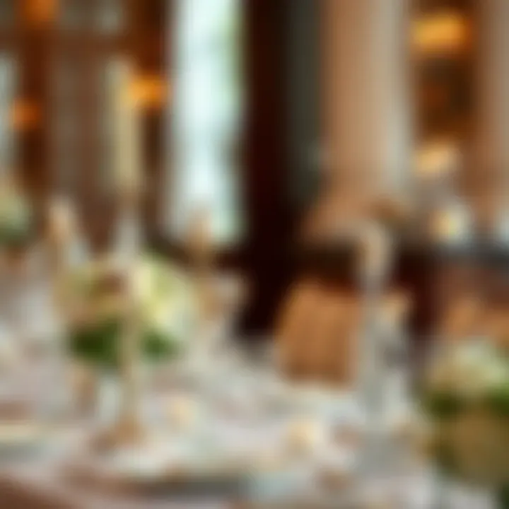 Elegant candlesticks enhancing a wedding table setting