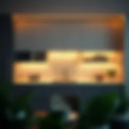 Elegant under cabinet lighting showcasing a modern kitchen