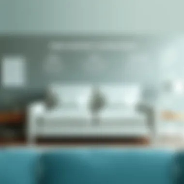 Space Constraint Considerations for Sofa Beds Diagram illustrating space constraint considerations for sofa beds