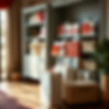 Chic Organization for Gift Bags Chic display of organized gift bags