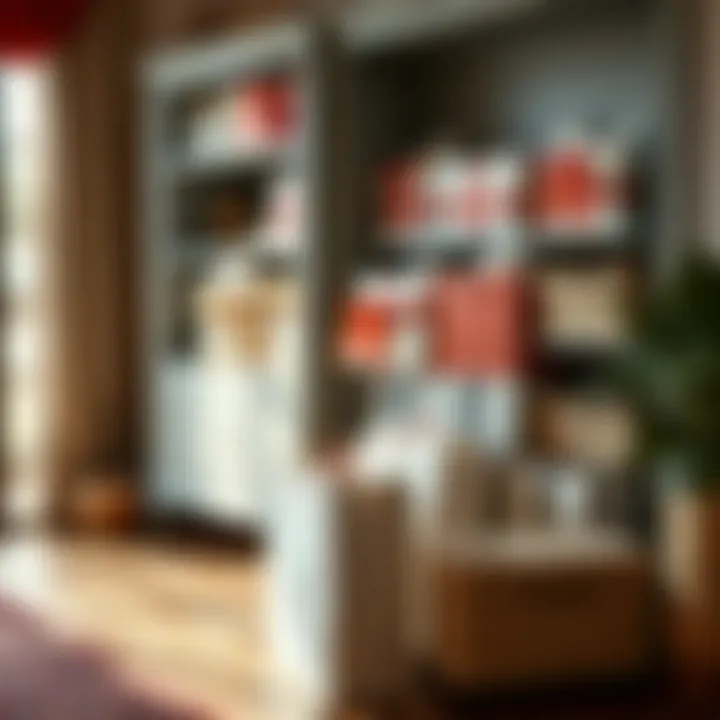 Chic Organization for Gift Bags Chic display of organized gift bags